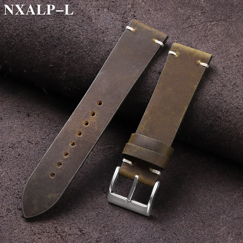 Vintage Oil Wax Leather Watch  - Nato Strap Nylon review and price