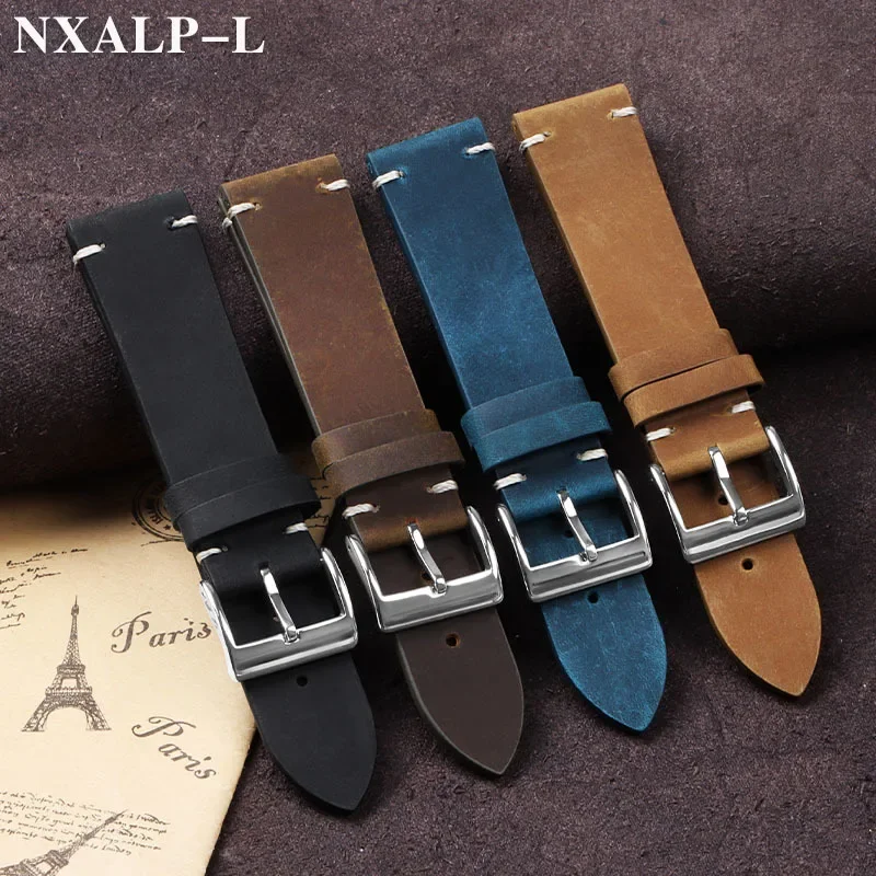 Vintage Oil Wax Leather Watch  - Nato Strap Nylon review and price
