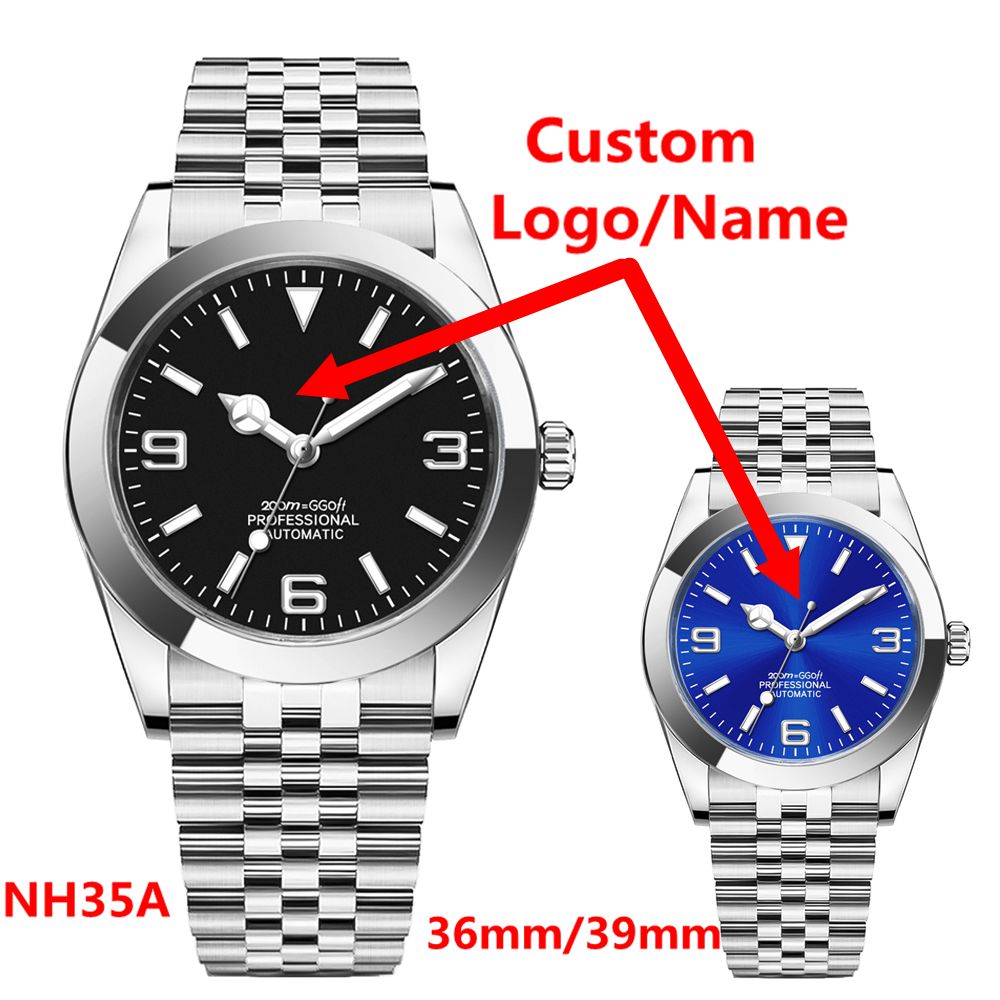 Custom Logo Luxury NH35 Watch  - Stainless Bracelet Diver review and price