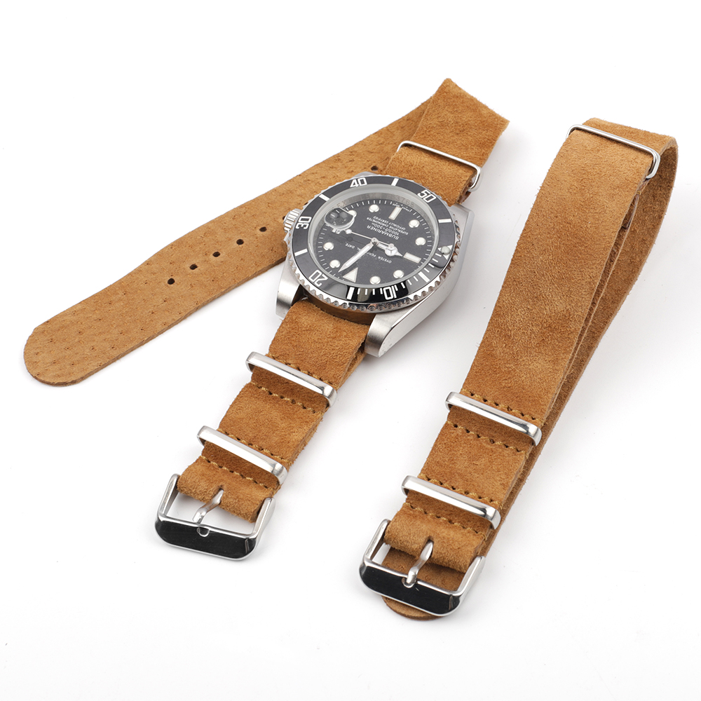 Soft Retro Suede Genuine Leath - Nato Strap Nylon review and price