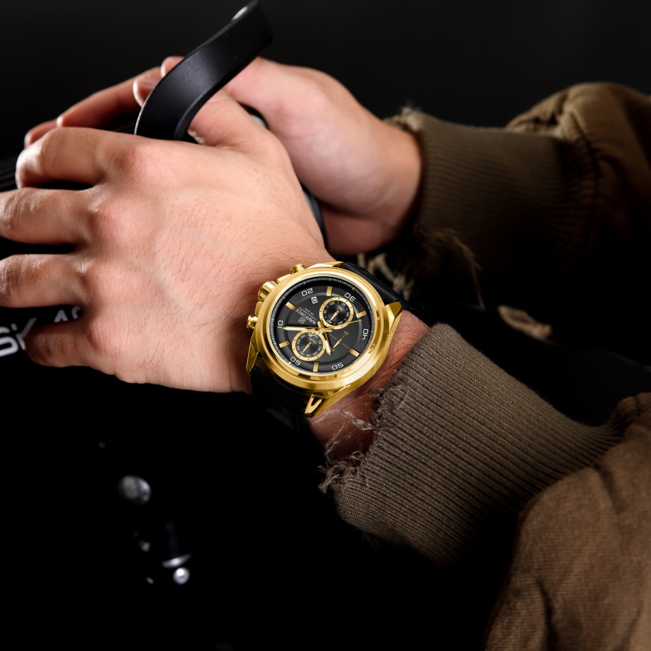 NAVIFORCE  Hands Wristwatches  - Leather Watch Band Men review and price