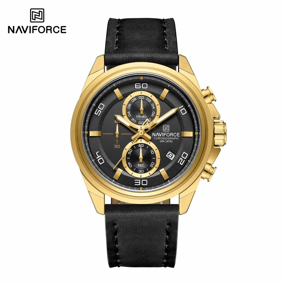 NAVIFORCE  Hands Wristwatches  - Leather Watch Band Men review and price