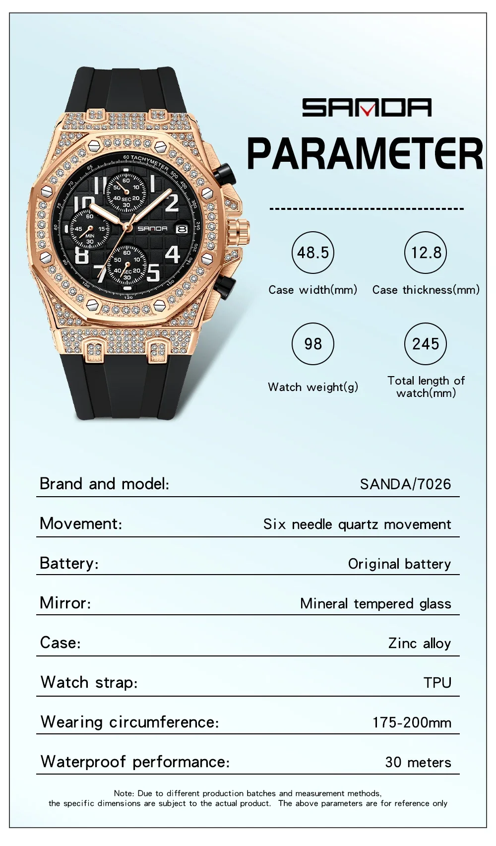 SANDA 7026 Men's Quartz Watch  - Tropic Strap Vintage review and price