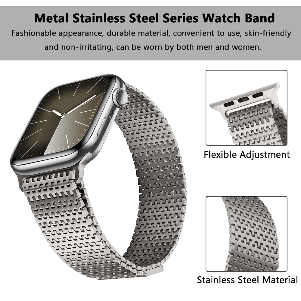 Titanium loop strap for Apple  - Milanese Loop Magnetic review and price
